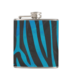 Flasques Zebra Black et Blue Print