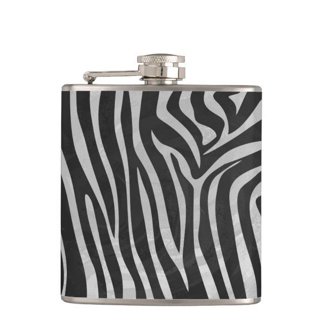 Flasques Zebra noir et gris clair (Devant)