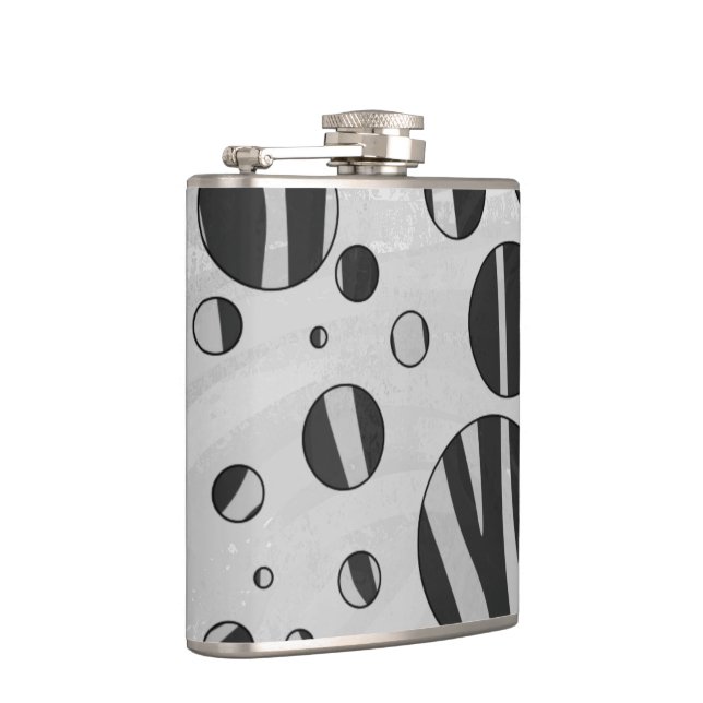 Flasques Zebra Polka point noir et gris clair (Droite)