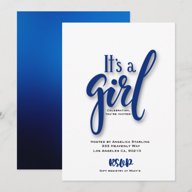 Flat Announcement Card (Front/Back)