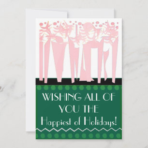 Flat ART DECO Holiday Card