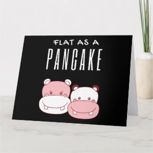 Flat As A Pancake Couple Hippo Hippo Lover Card