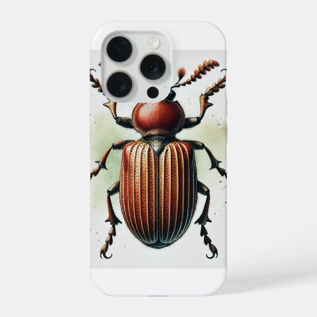 Flat bark beetle 180924IREF224 - Watercolor iPhone Case (Back)