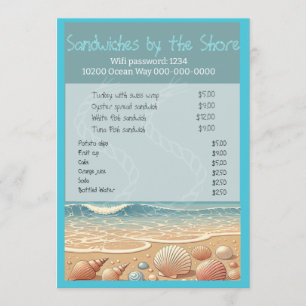 Flat Beach Menu