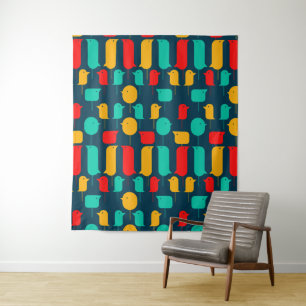 flat birds tapestry