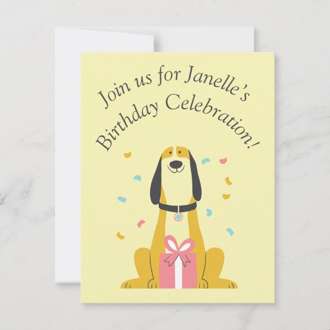 Flat birthday Card (Front)