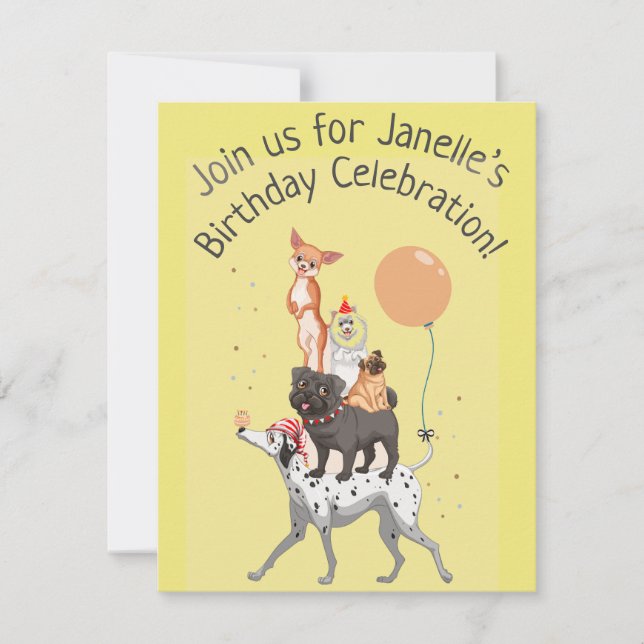 Flat birthday Card (Front)