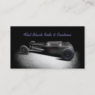 Flat Black Hot Rod Business Card