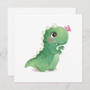 FLAT CARD : BABY DINOSAUR - with TEXT