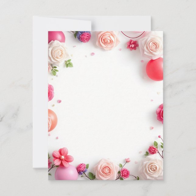 Flat Card Birthday Card Design  (Front)