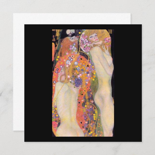 FLAT CARD: GUSTAV KLIMT : WATER SERPENTS II (Front/Back)