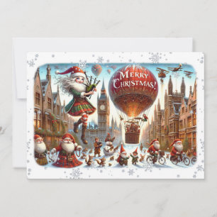 Flat Card Merry Christmas 020(ElfSanta)