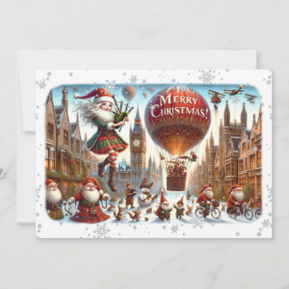 Flat Card Merry Christmas 020(ElfSanta)