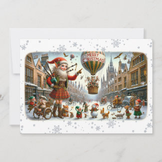 Flat Card Merry Christmas 021(ElfSanta)
