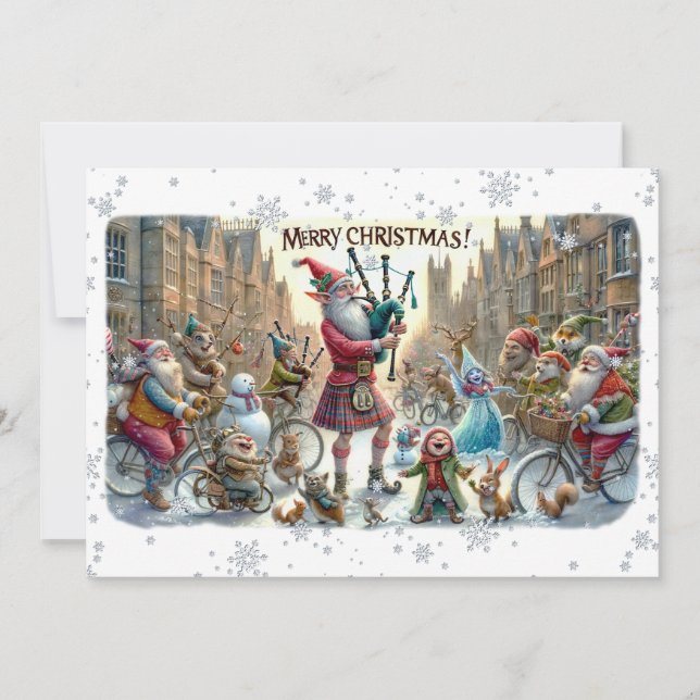 Flat Card Merry Christmas 025(ElfSanta) (Front)