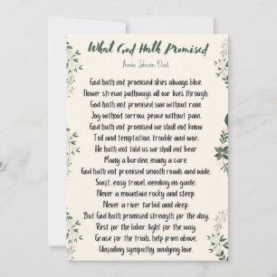 Flat Card What God Hath Promised