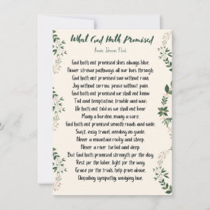 Flat Card What God Hath Promised