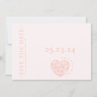 Flat card with hearth shape QR code