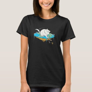 Flat Cat Funny Earth Was Flat Cats Would T-Shirt