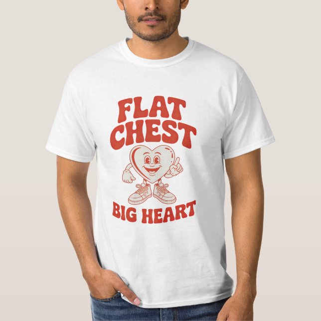 Flat Chest Cute Funny T-Shirt Gift For Him Her Mac (Front)