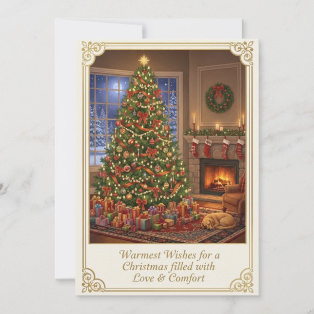 Flat Christmas Greeting Card (Front)