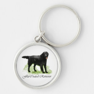 Flat-Coated Retriever Art Gifts Keychain