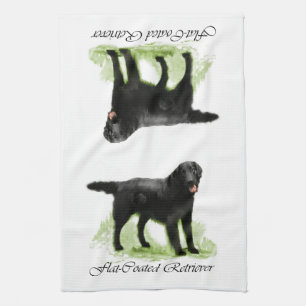 Flat-Coated Retriever Art Gifts Kitchen Towel