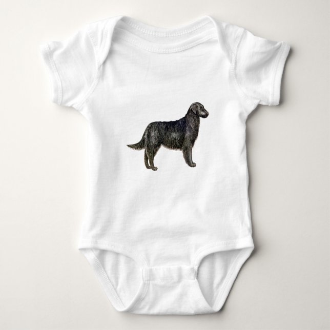 Flat-Coated Retriever Baby Bodysuit (Front)