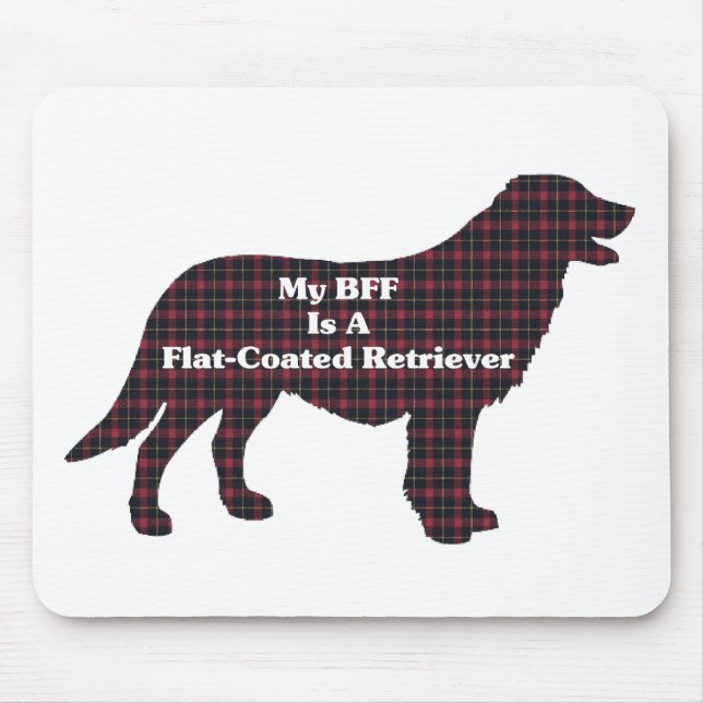 Flat-Coated Retriever BFF Gifts Mouse Pad (Front)