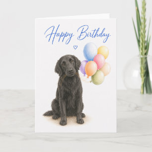 Flat Coated Retriever Birthday Card
