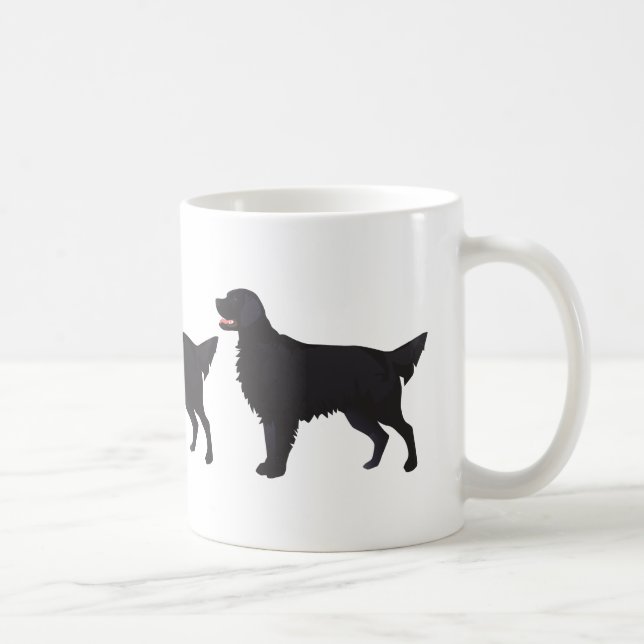 Flat-Coated Retriever Dog Breed Illustration Coffee Mug (Right)