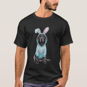 Flat Coated Retriever Easter Bunny Eggs Hunting Fu T-Shirt