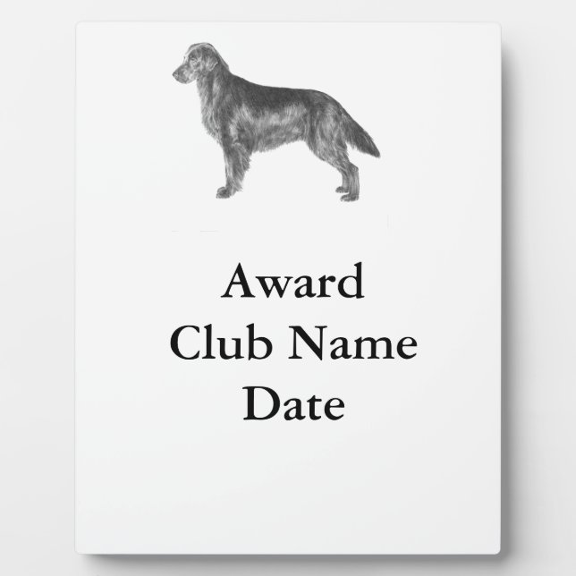 Flat Coated Retriever FCR Plaque (Front)