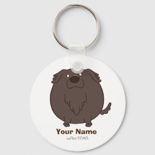 Flat Coated Retriever "Flatama" <Name> Keychain