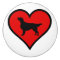Flat-Coated Retriever Heart Love Dogs