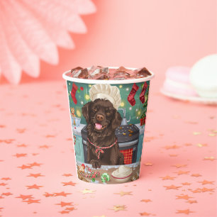Flat-Coated Retriever Holiday Baking: Christmas Paper Cups