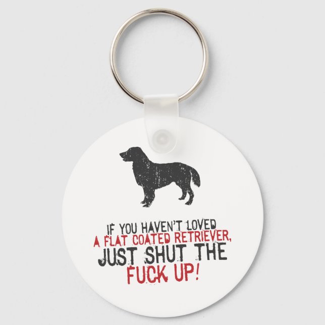 Flat-Coated Retriever Keychain (Front)