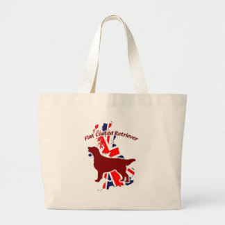 Flat Coated Retriever Large Tote Bag
