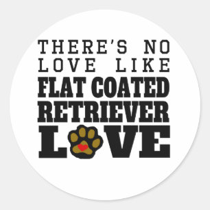 Flat-Coated Retriever Love Classic Round Sticker
