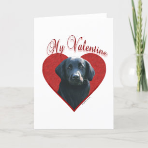 Flat-Coated Retriever My Valentine Holiday Card