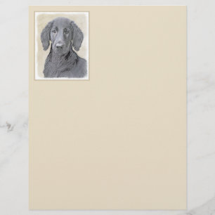 Flat-Coated Retriever Painting - Original Dog Art