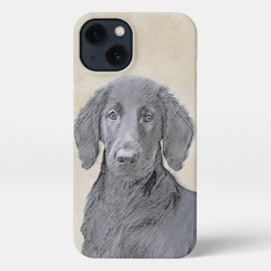 Flat-Coated Retriever Painting - Original Dog Art iPhone 13 Case