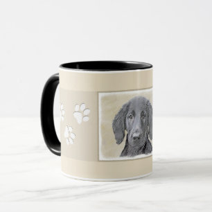 Flat-Coated Retriever Painting - Original Dog Art Mug
