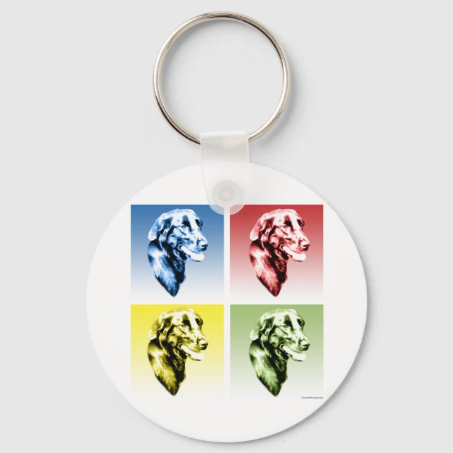 Flat-Coated Retriever Pop Keychain (Front)