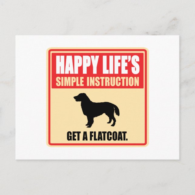 Flat-Coated Retriever Postcard (Front)