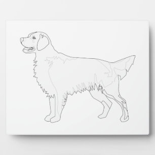 Flat-coated Retriever Ready to Colour Design Plaque