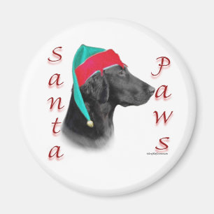 Flat Coated Retriever Santa Paws Magnet