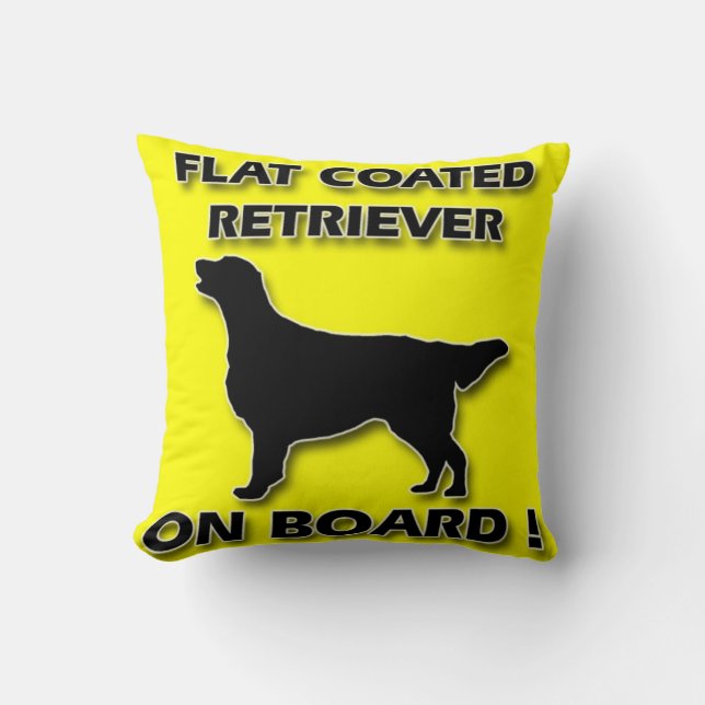 Flat Coated Retriever Throw Pillow (Front)