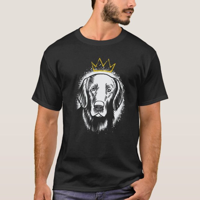 Flat Coated Retriever with Crown T-Shirt (Front)