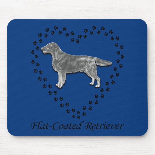 Flat-Coated Retriver Mouse Pad (Front)